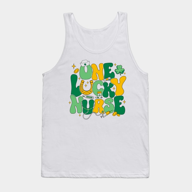 One Lucky Nurse St Patricks Day Tank Top by KC Crafts & Creations